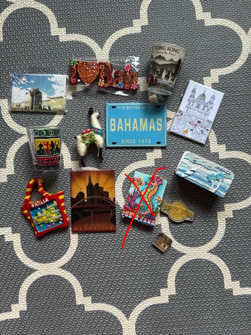 Souvenir Magnets and shot glasses